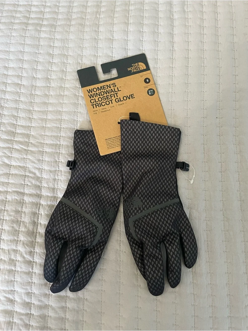 NWT The North Face Women's Windwall Closefit Tricot Glove Black S